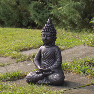 Statue de jardin buddha en méditation