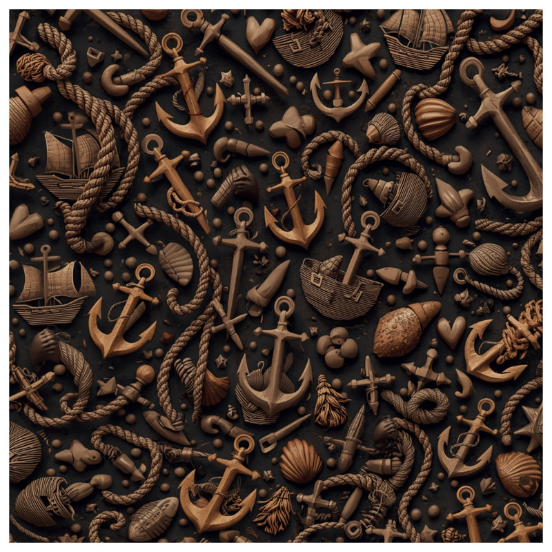 Nautical Anchors Ropes Blankets, 60in W x 80in H