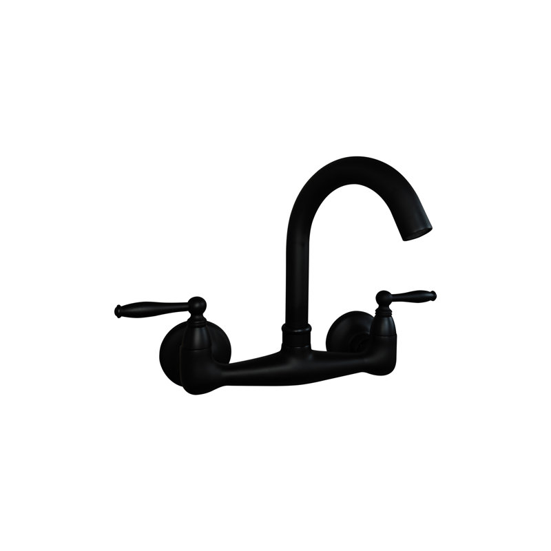 Faye Wall Mount Faucet, Flat Black