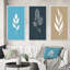 «Minimal Botanicals Single Leaf On Beige», 3 pièces-44073895-44073896