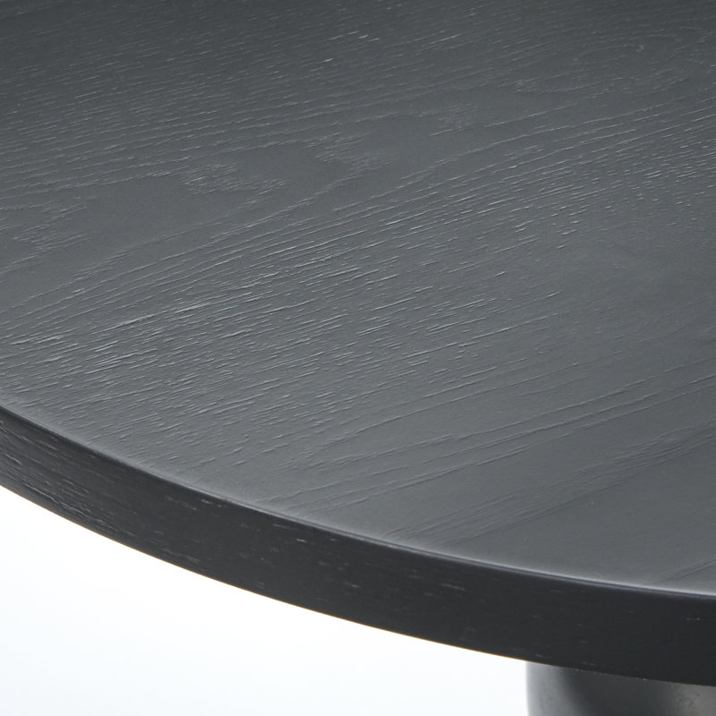 Spheres Round Solid Wood Base Dining Table