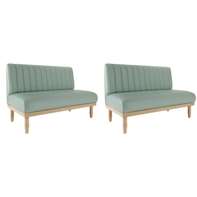 Modern Simple Cafe Dessert Shop Bench Faux Leather Upholstered Bench