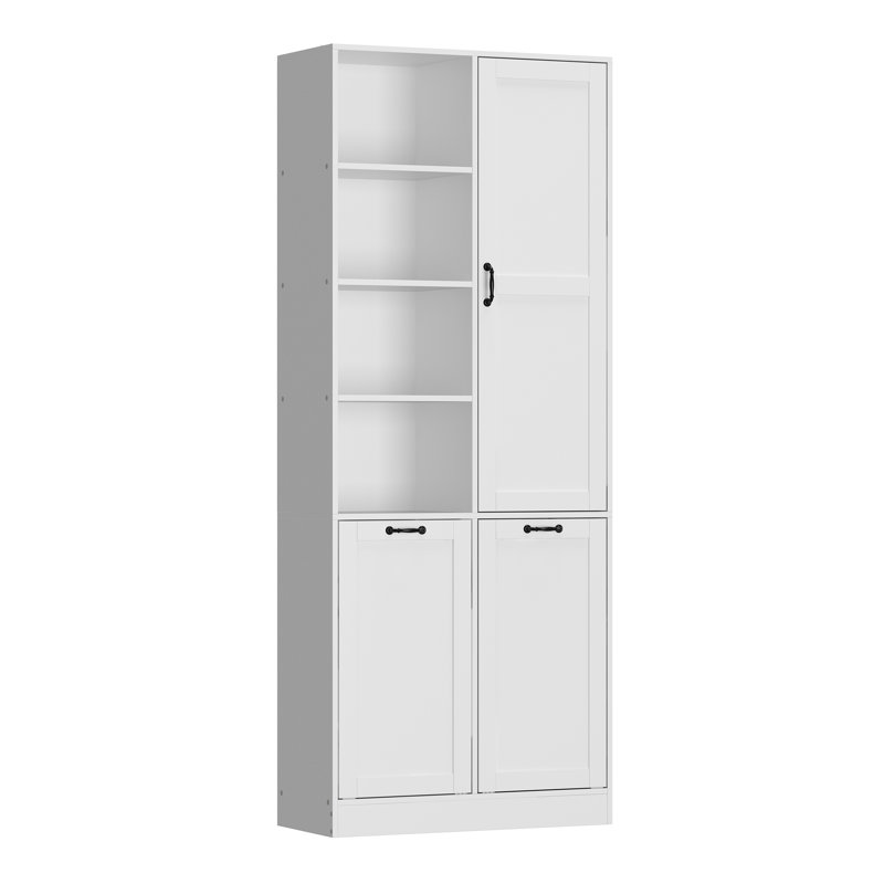 Armoire à linge autoportante Naotaka, Blanc