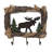 Rustic Moose Coat Rack with Log Accents