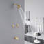 Système de douche mural avec bec de baignoire, robinet de douche à deux poignées, ensemble de garniture de douche en laiton avec valve brute-113579703