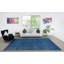 Tapis bleu marine fait à la main 7,5 x 12 pi pour salon, grand tapis turc moderne
