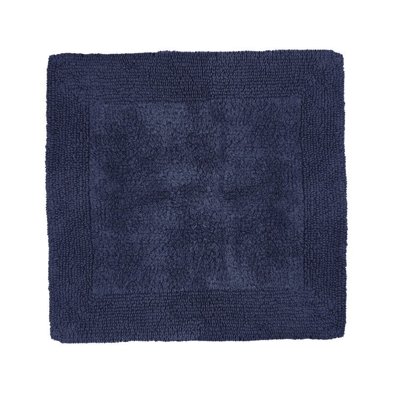 Nagelly Reversible Square Bath Mat, Navy