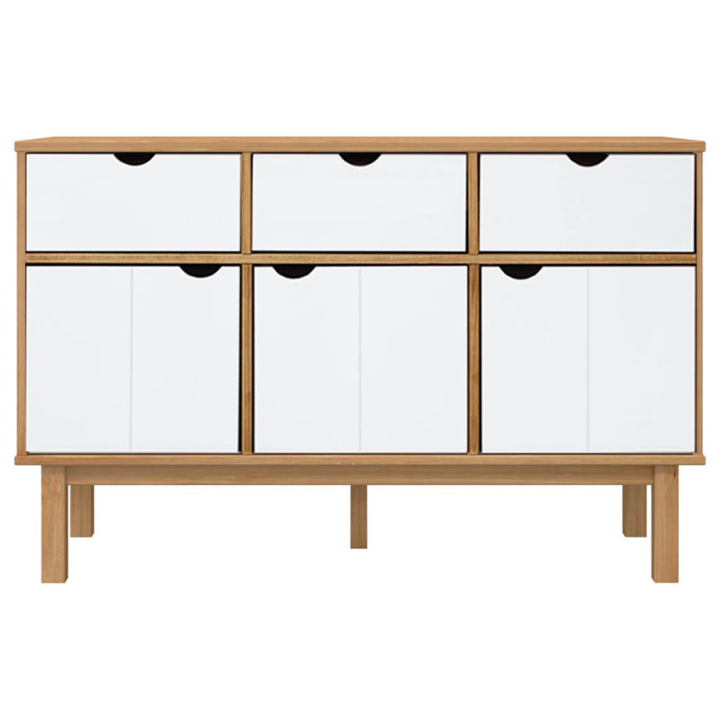 Izchak 44.9'' Sideboard, Brown/White