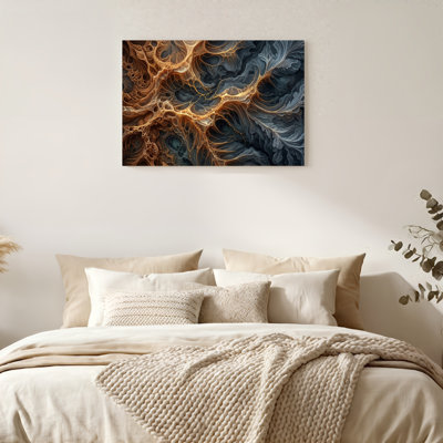 «Gallery Wrap», art mural sur toile pour le salon, la chambre à coucher, le bureau ou le vestibule - décoration murale décorative avec fractale abstraite