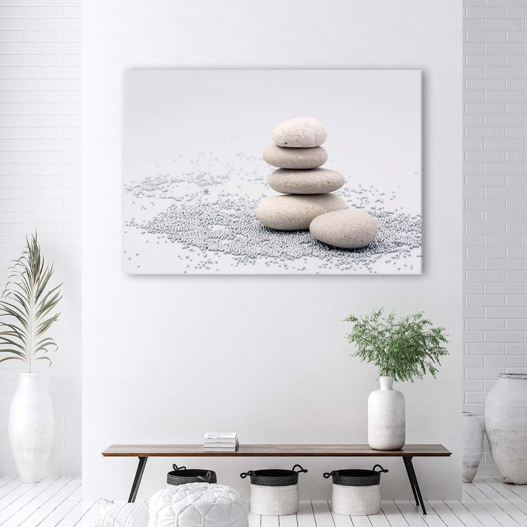 Leinwandbild Zen Stones Nature Beige