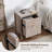 Modern 2 Drawer Nightstand with Charging Station, 25” Tall Fluted Panel Bedside Table with Metal Handles, Gray Oak Finish for Bedroom & Living Room