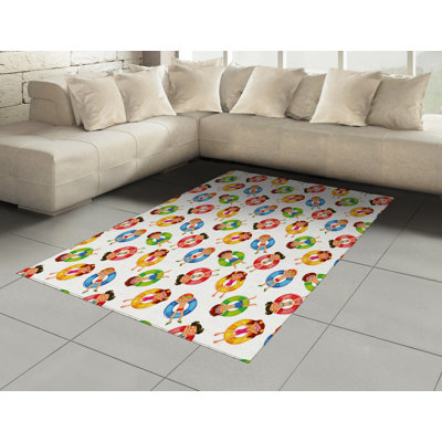 Eades Flatweave Blue/Green Rug