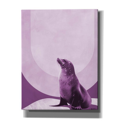 'Minimalist Seal Poster' by Momart Canvas Wall Art