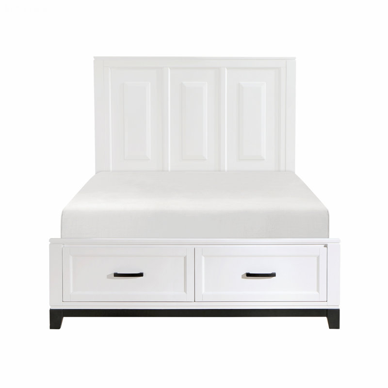 Cadre de lit moderne pour chambre à coucher, chambre d'amis, lit de chambre en bois, lit plateforme avec tiroirs de rangement