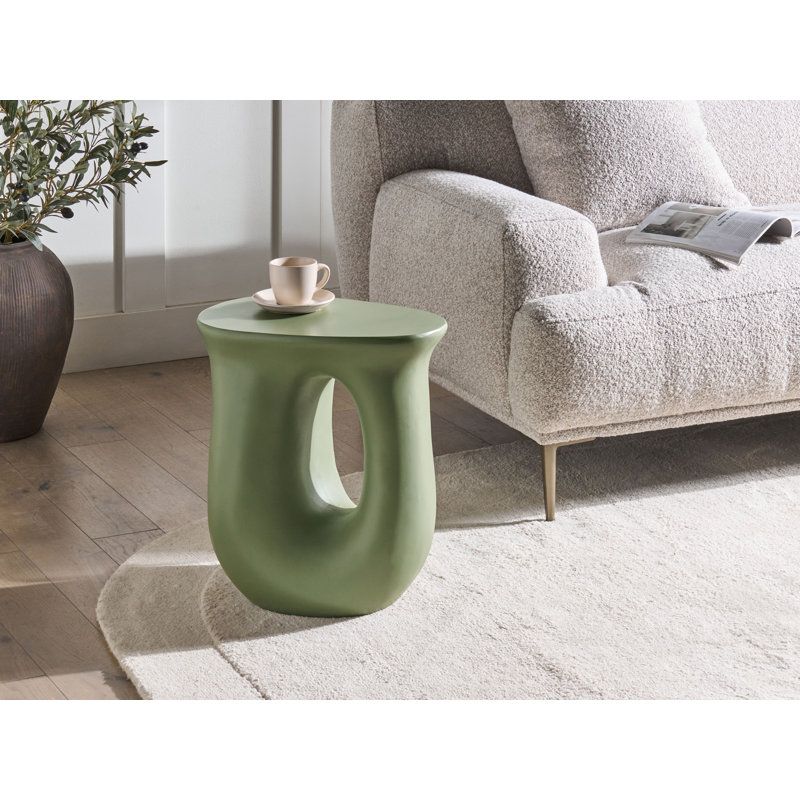 Pedestal End Table, Green