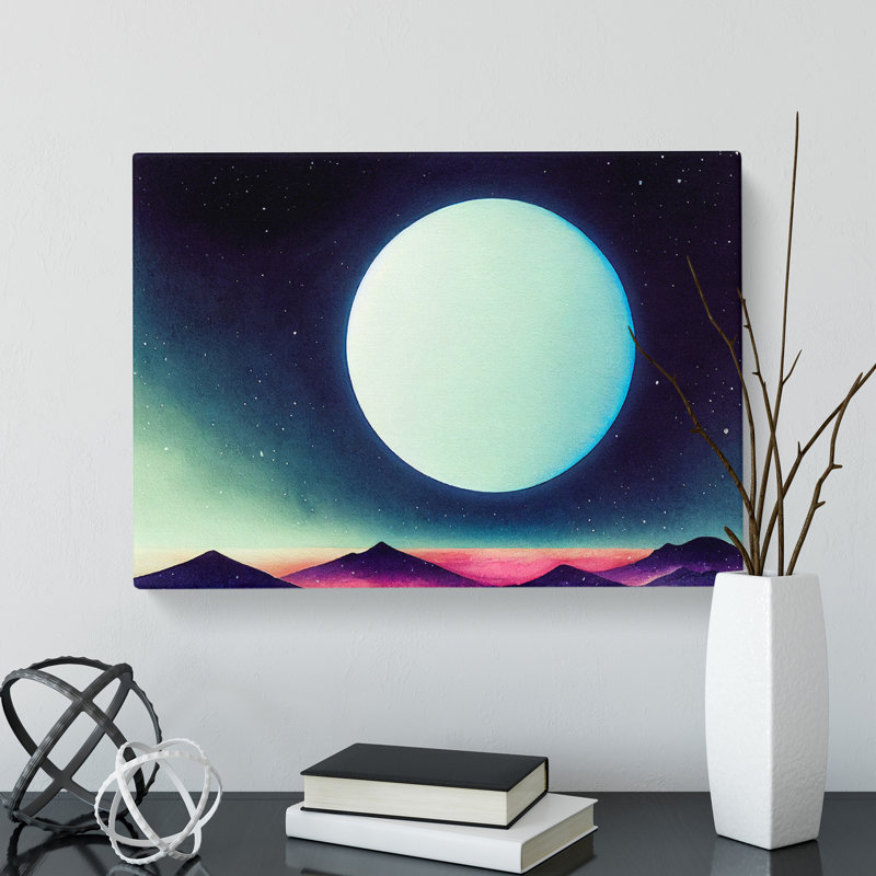 Moon Vol.2 - Wrapped Canvas, 35cm H x 50cm W x 3cm D