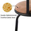 Tabouret de bar pivotant rembourré avec structure en métal Lanxton-90613729