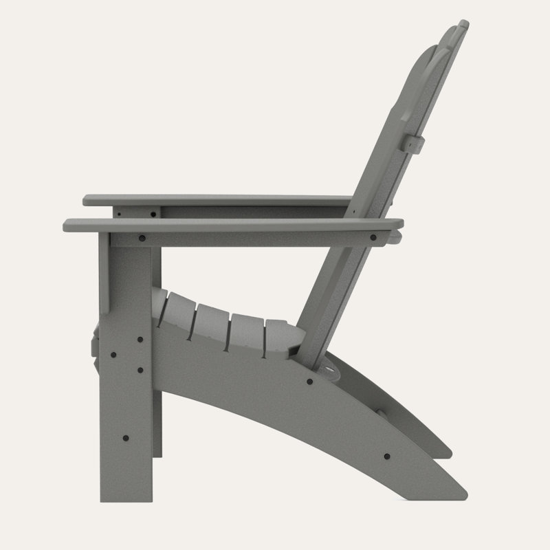 Chaise Adirondack POLYWOOD Vineyard Curveback, Gris ardoise