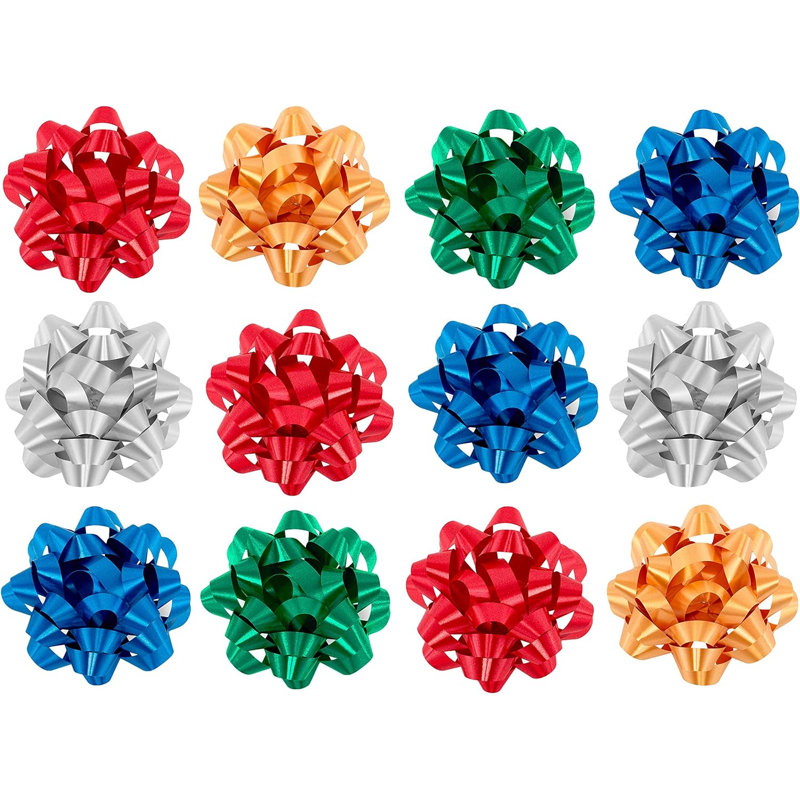 PMU Decorative Large Confetti Gift Bows, Satin Assortment