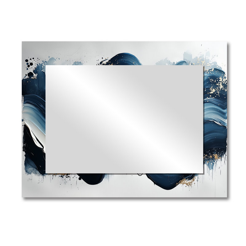Encre monochrome Echo de River I - grand art mural Op Art - imprimé sur métal, 30 po x 40 po