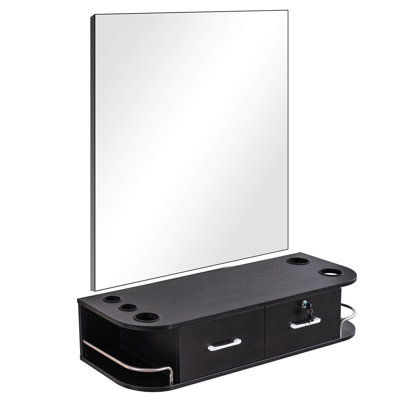 Station de barbier verrouillable avec miroir