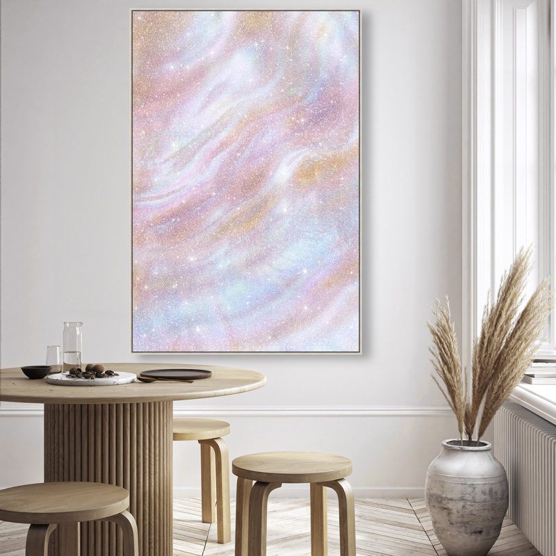 Iridescent Wave II Print by Oliver Gal, 16"H x 11"W, Silver Floater Frame