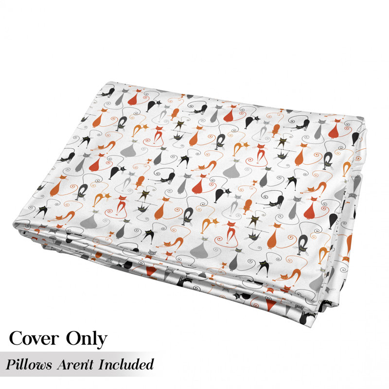 Housse de coussin d'extérieur Cats différentes poses, H 2 po x l 36 po x P 88 po