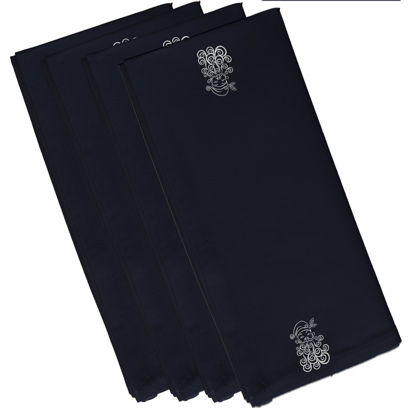 Ensemble de serviettes 4 pièces Santa Baby, L 18 po x L 18 po, Bleu