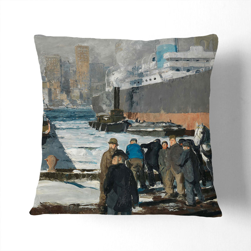 Square Cushion, 55cm H x 55cm W x 20cm D, White