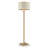 Perspicio Solid Crystal Orb Gold Column Floor Lamp