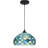 Tiffany Pendant Lighting tall 181 Inch, 8 Inch Sea blue Bead Glass Shade Mini Hanging Lamp-1853392542