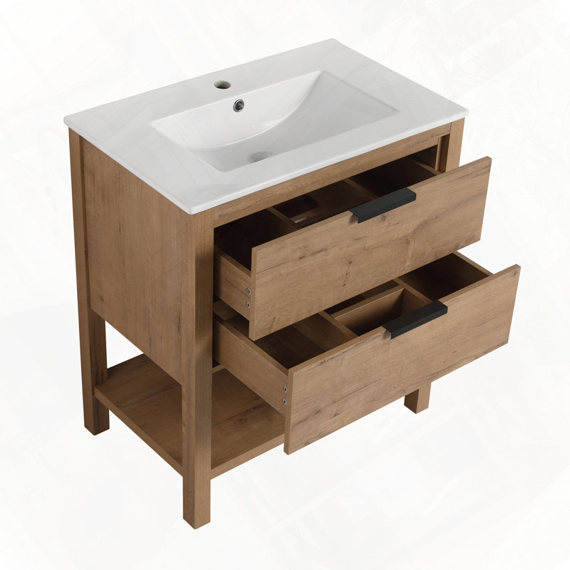 Bathroom Vanity Plywood With Two Drawers Without Basin