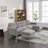 110" L-Shape Convertible Sectional Sofa Couch With Movable Ottoman-1609550246