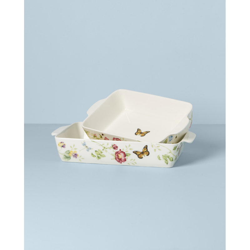 Butterfly Meadow Rectangular Baker 2-Piece Set