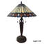 Lampe de table en verre coloré Fine Art Lighting, abat-jour de style Tiffany fabriqué à la main