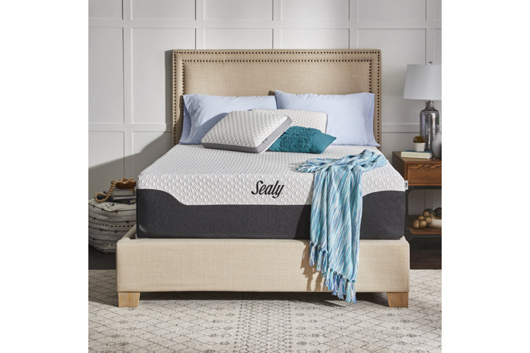 wood bed frame with mattress