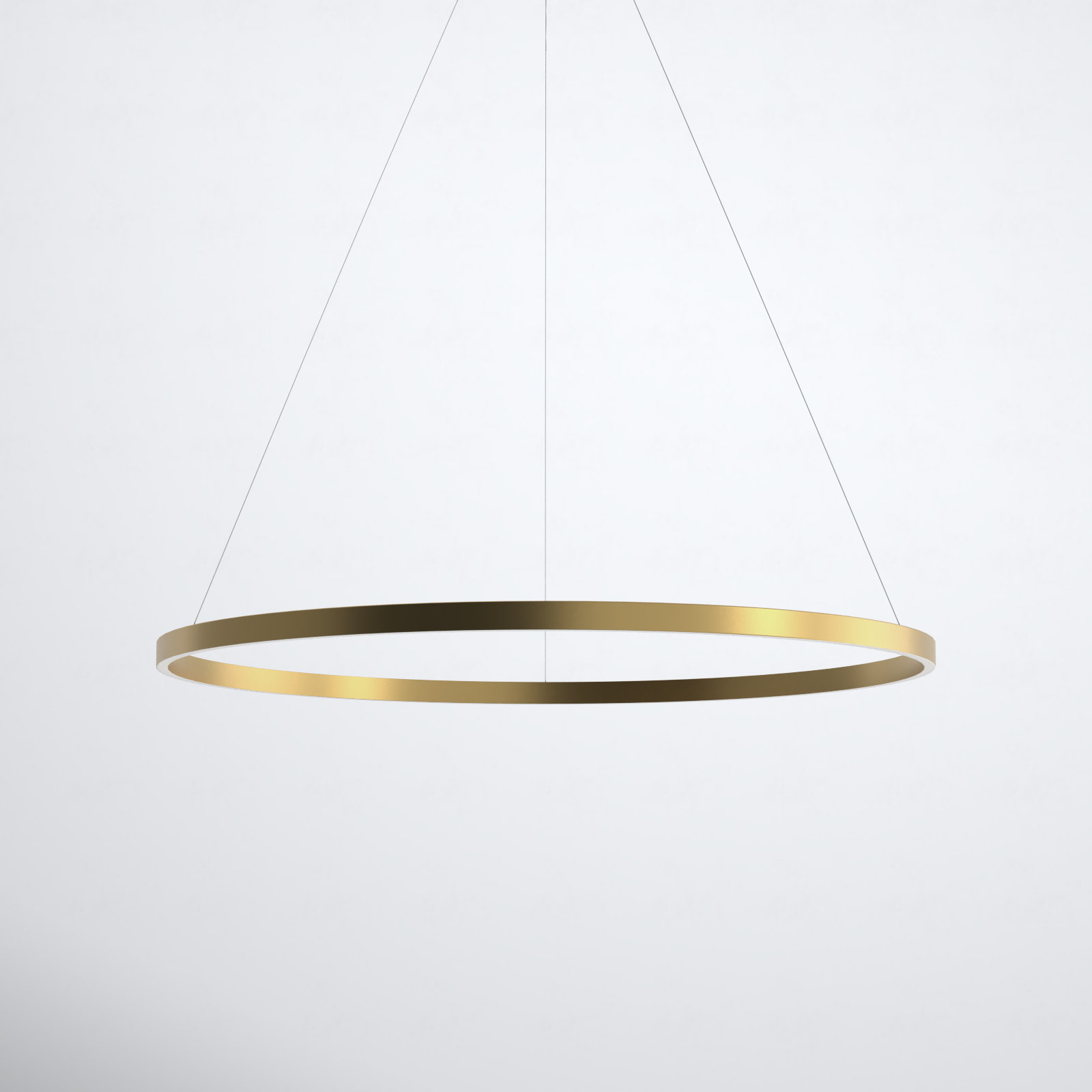 Mills Single Light Dimmable LED Pendant, Gold, 1.5" H x 39.5" W x 39.5" D