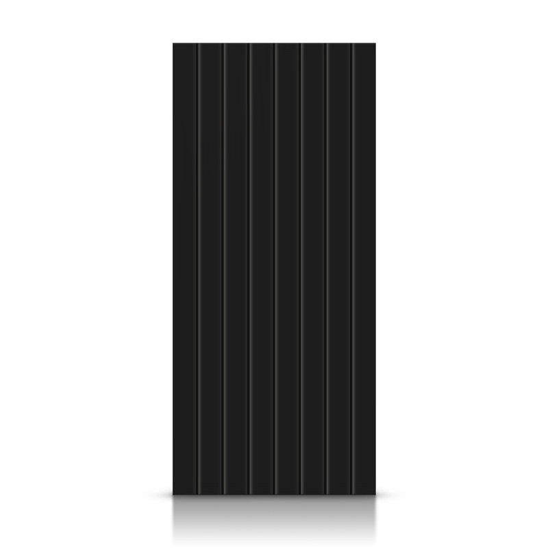 Porte standard peinte en bois manufacturé, Noir anthracite, H 96 po x l 42 po