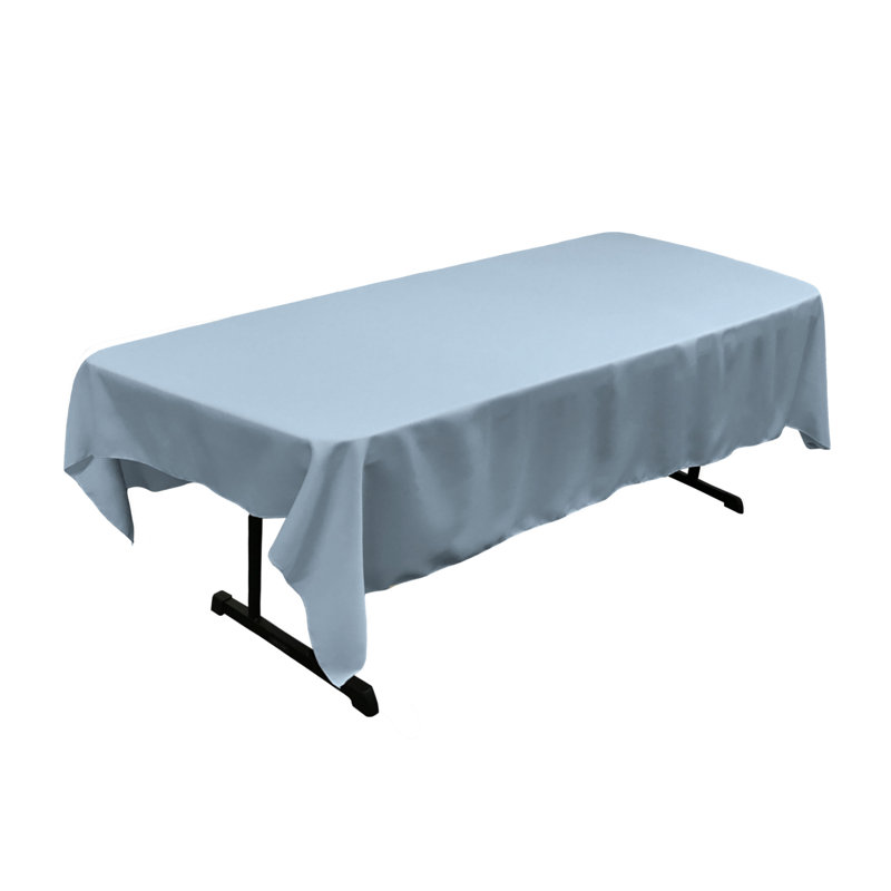 Rectangular Stain-Resistant Polyester Tablecloth - Basics by Wayfair™, Light Blue, 90" x 60"