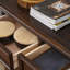 Bureau d'écriture vintage brun foncé avec rangement