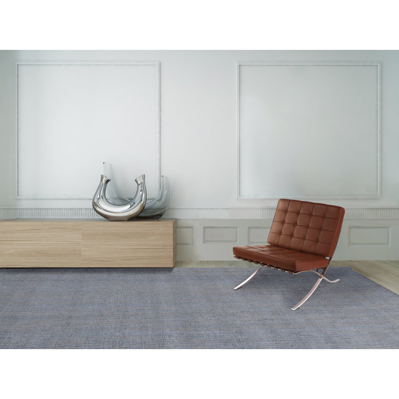 Midtown Solid Colour Hand Woven Area Rug, Rectangle 140 x 200cm