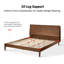 Boneva Mid-Century Modern Platform Bed Solid Wood Legs with 103° Inclined Storage Headboard and Charging Station-96122417-96122418