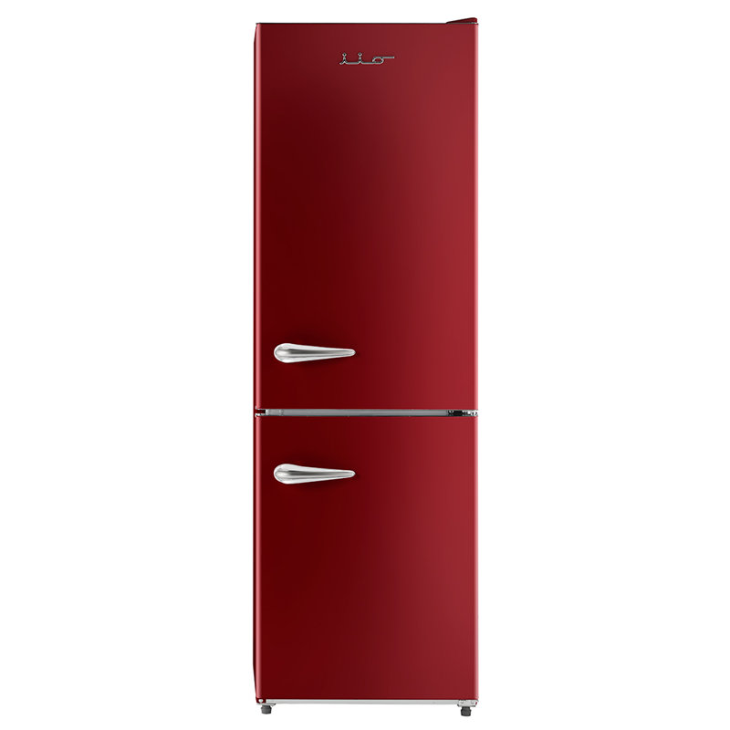 Réfrigérateur à congélateur inférieur 23 pi cu 11 pi Retro, Droite, Rouge
