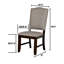 Chaise d'appoint en lin noyer foncé McGuire