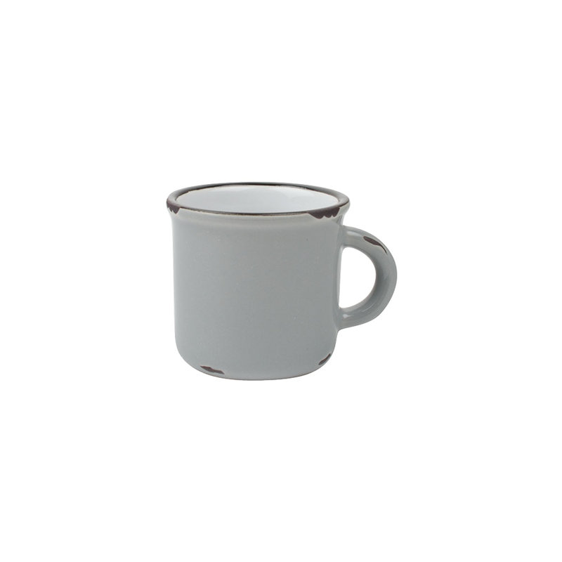 Canvas Home Tinware Stoneware Espresso Cup 4oz, Light Gray