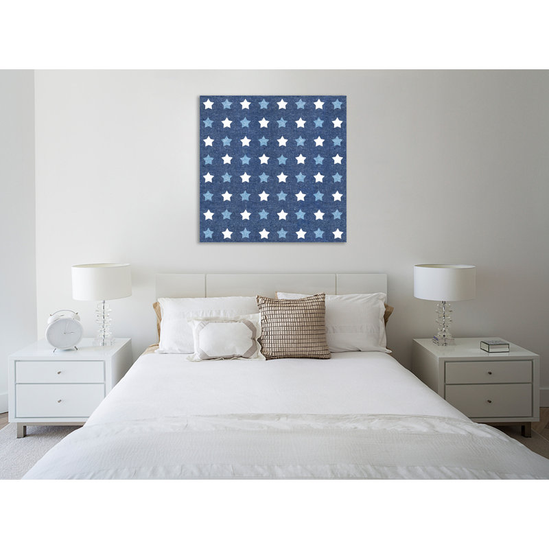 «Stars And Stripes Dark Pattern III» par Beth Grove, impression sur toile tendue, H 18 po x l 18 po x P 1,5 po
