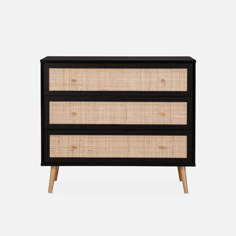 3 - Drawer Chest of Drawers, Black