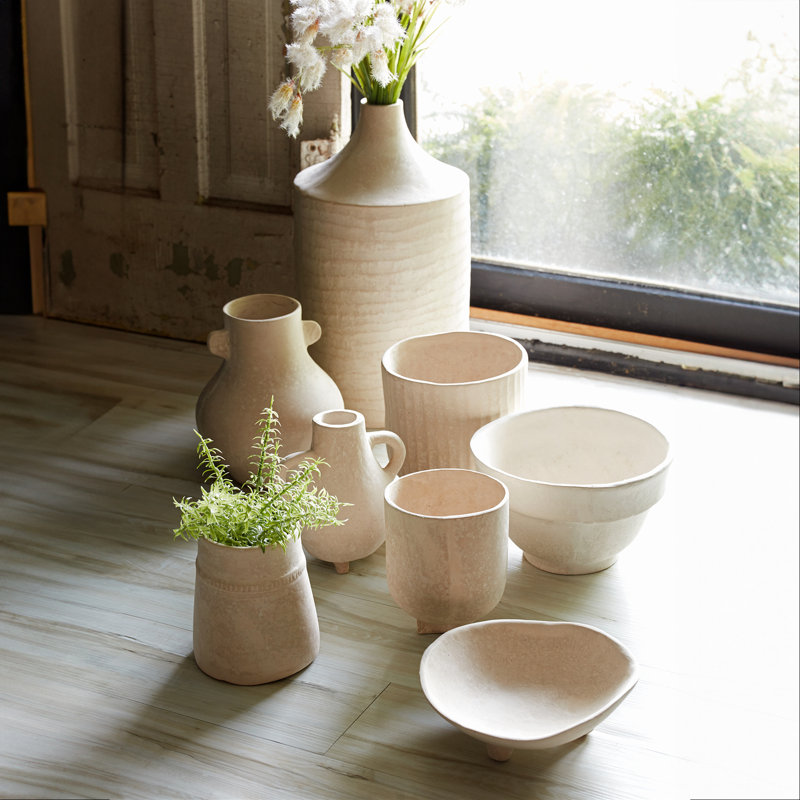 Vase en craie de papier recyclé H 7 po