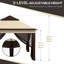 Brynja 3 x 3 m Pop Up Gazebo with Netting, Height Adjustable-771603478
