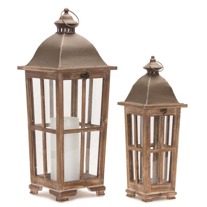 2 Piece Floor Lantern Set